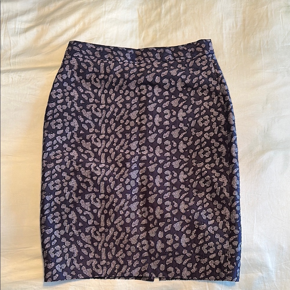 Banana Republic Purple Patterned Pencil Skirt